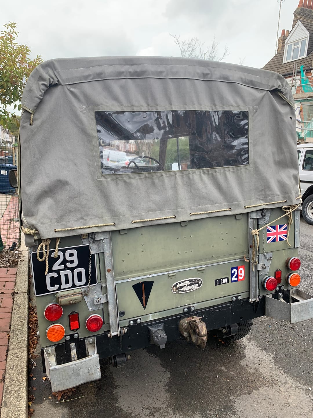 Customer photo review of Classic Land Rover Style Square Number Plate - 11 x 8 inches