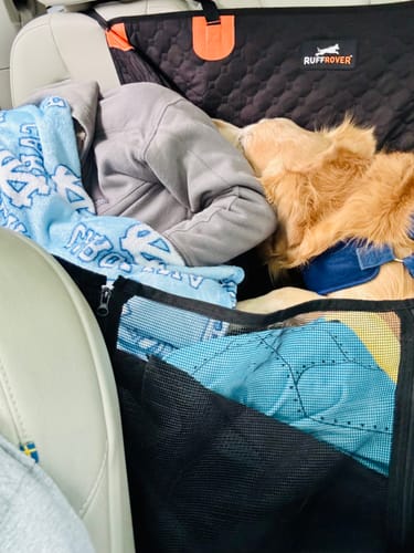 Customer photo review of RuffRover 2.0™ - Hard Bottom Back Seat Extender + (FREE Dog Bed)