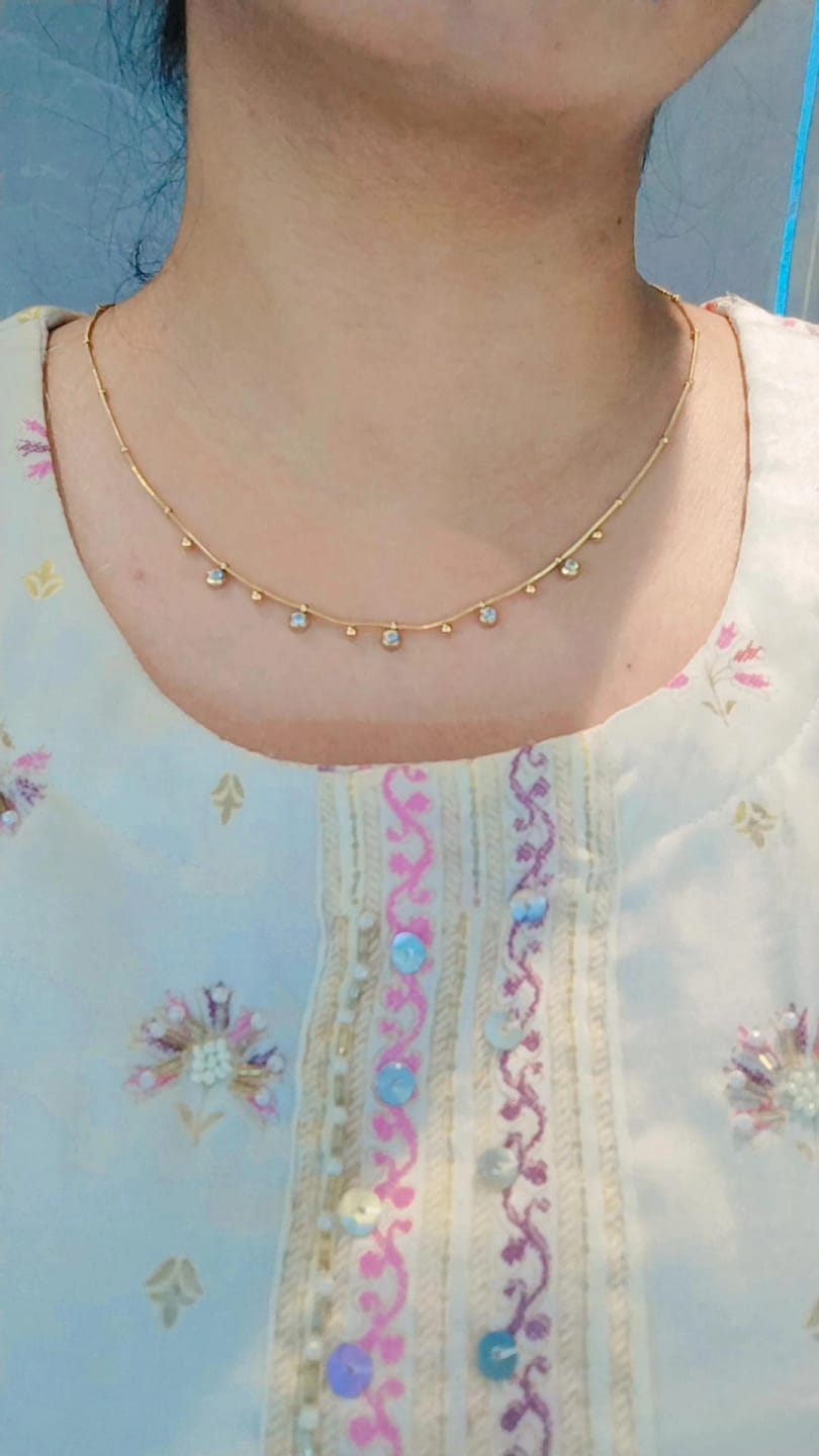 Customer photo review of Shimmering Diamond Chain Necklace
