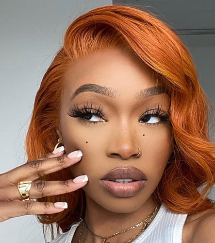 Customer photo review of Color-Pop Luxe Bob Wig 13x4 HD Lace Front Silky Straight 12" 200% Density