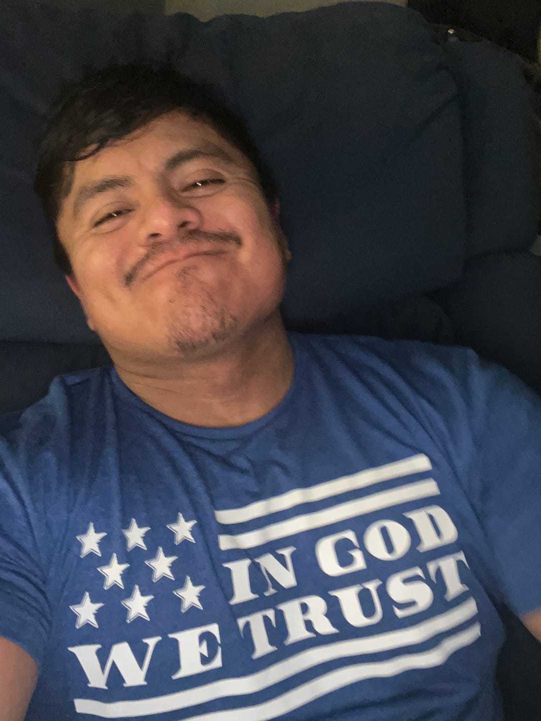 Customer photo review of In God We Trust Tee