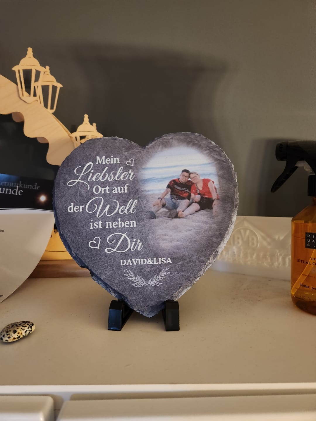 Customer photo review of Neben dir - Paar-Schieferherz