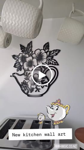 Customer video review of Floral Teapot Wall Art