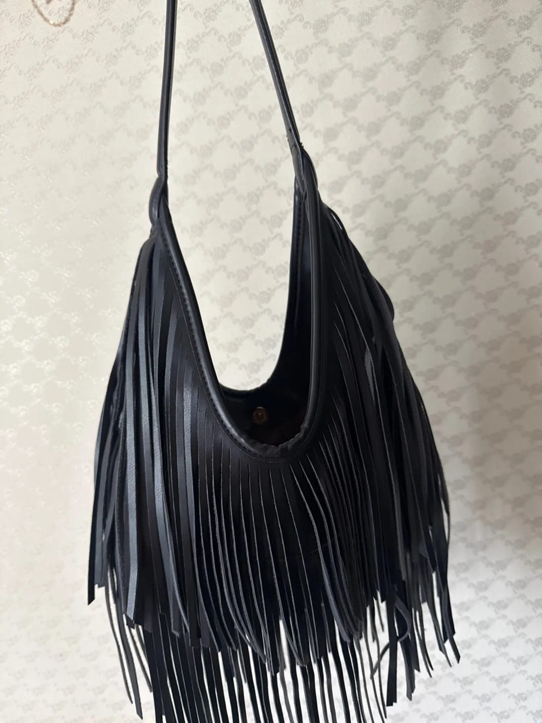 Customer photo review of Tatiana Tasseled Hobo Bag