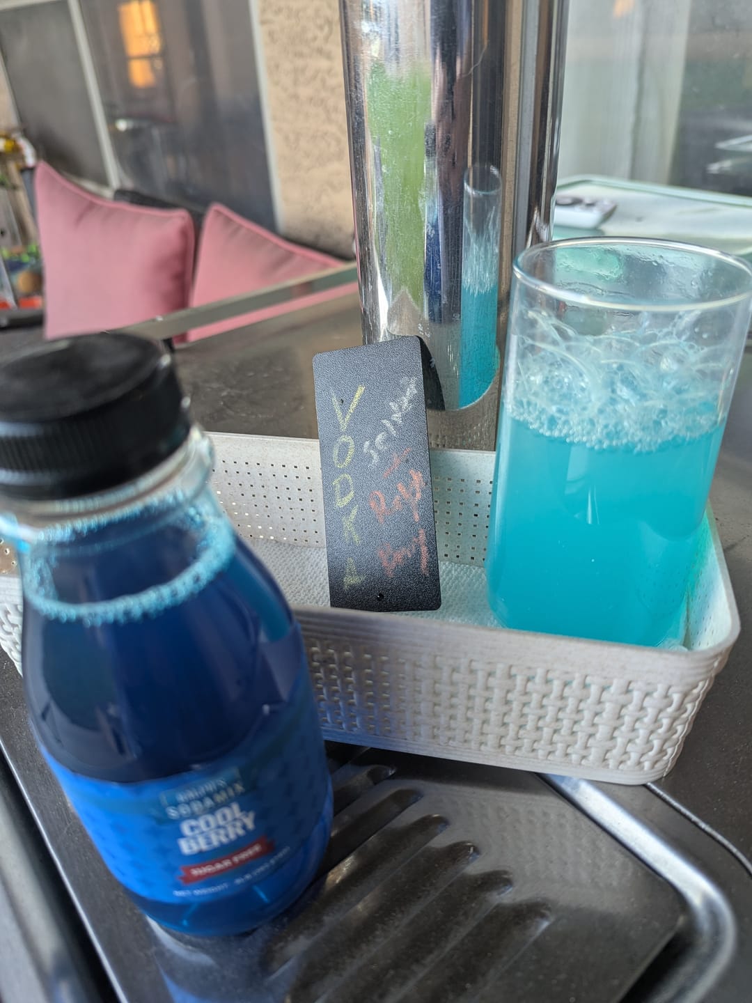 Customer photo review of Cool Berry Sparkling Water Flavoring Syrup