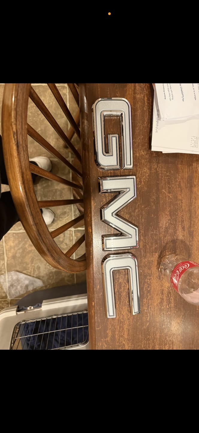 Customer photo review of 2011-2024 GMC 1500/2500/3500 OEM Emblems Custom Painted
