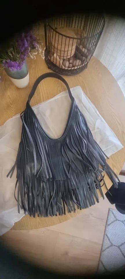 Customer photo review of Tatiana Tasseled Hobo Bag