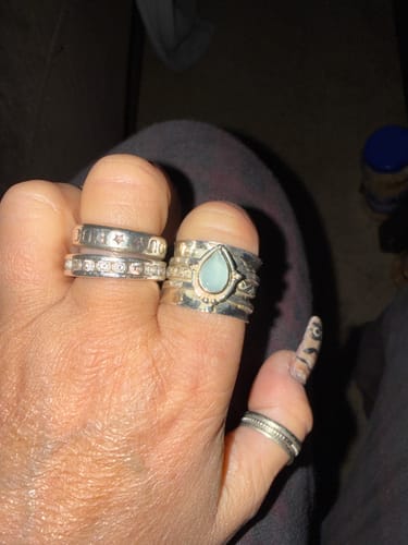 Customer photo review of Aquamarine Celestial Fidget Ring