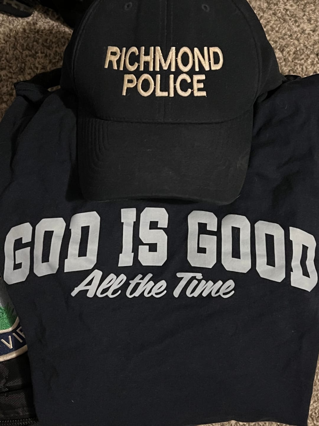 Customer photo review of God Is Good All The Time T-Shirt