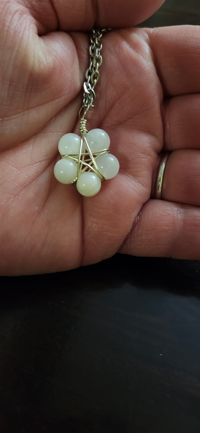 Customer photo review of Crystal Pentagram Necklace – Your Shield in Unsteady Times