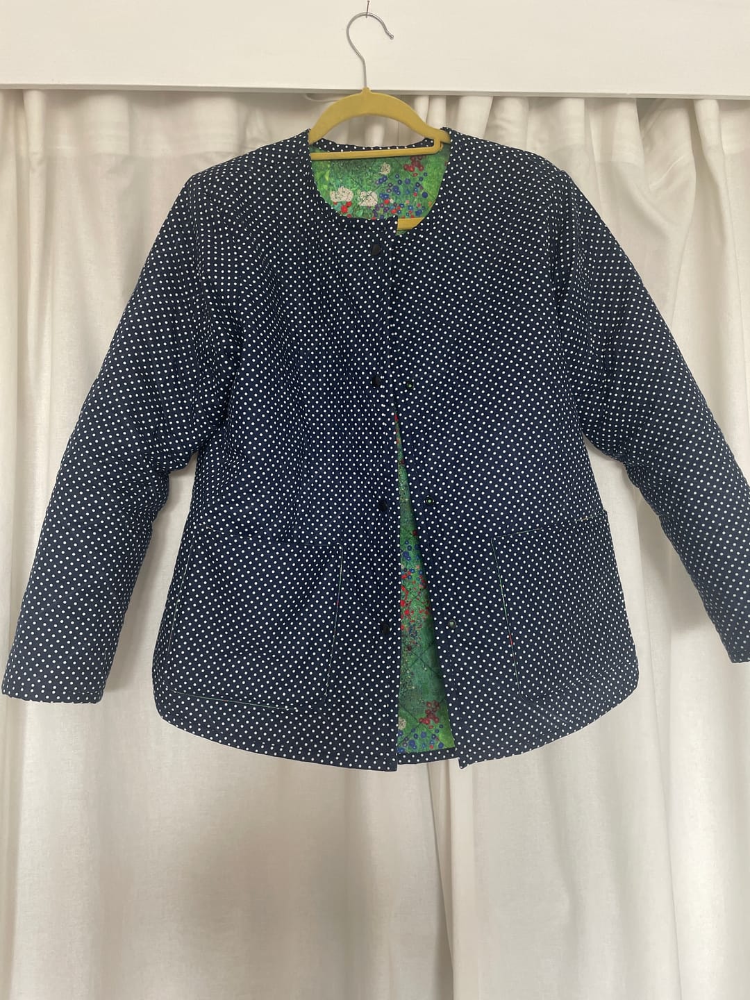 Customer photo review of Polka Dot Rose & Hubble Cotton Poplin Fabric