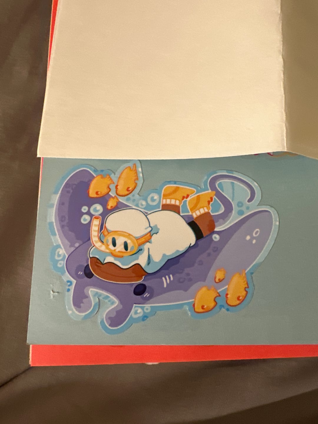 Customer photo review of Cute Scuba Diving Ghost Stickers