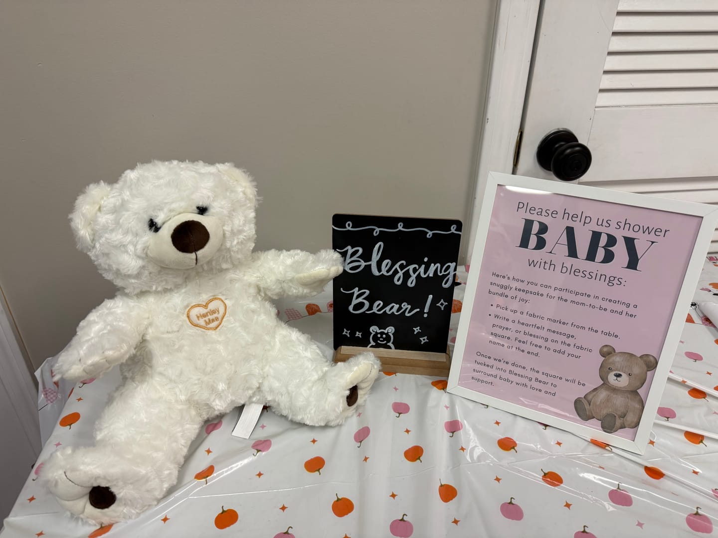 Customer photo review of Snowy Blessing Bear® Baby Shower Bundle