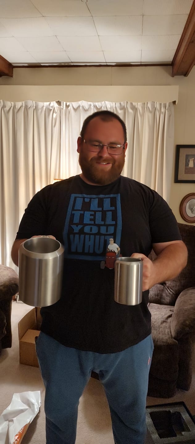 Customer photo review of 5lb HEAVY* Mug | Stainless Steel Weighted Mug