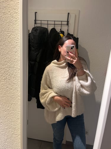 Customer photo review of Meli Strick Pullover - Beige
