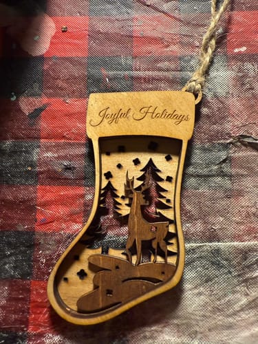 Customer photo review of Christmas stocking ornaments 6 bundle laser cut svg file