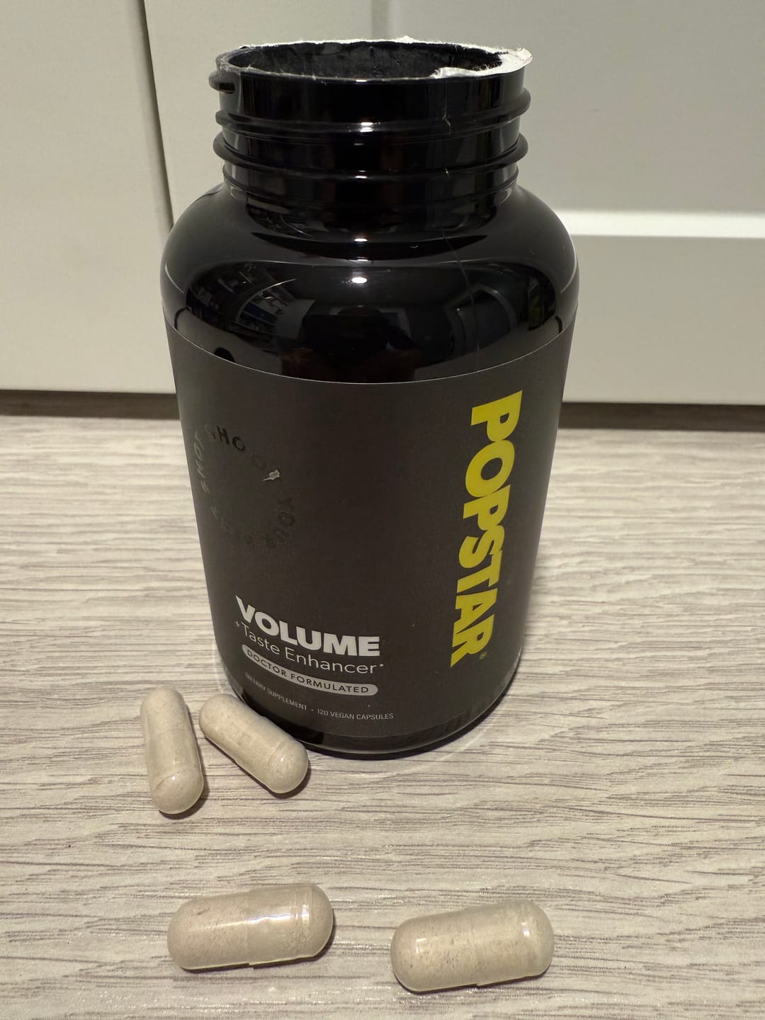 Customer photo review of Popstar Volume + Taste | 1 Month