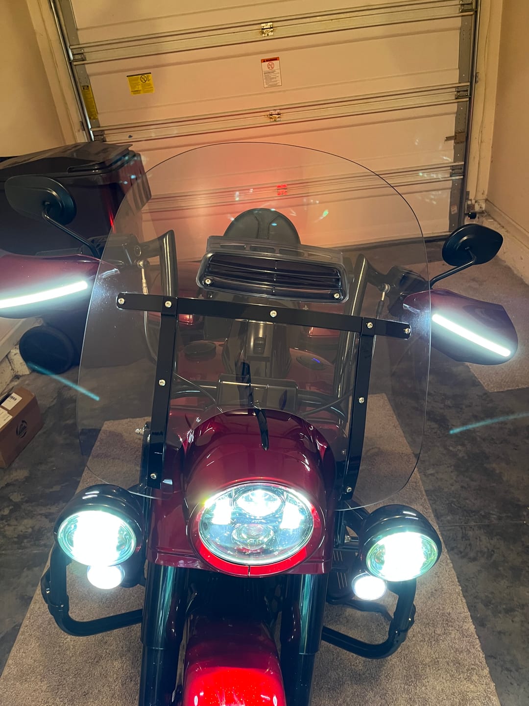 Customer photo review of Harley Hand Guards with LED for Touring & Softails