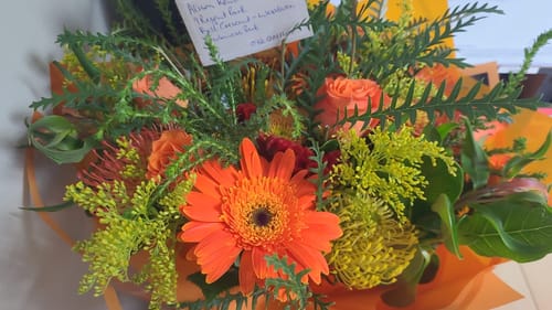 Customer photo review of Sparkling Orange Bouquet