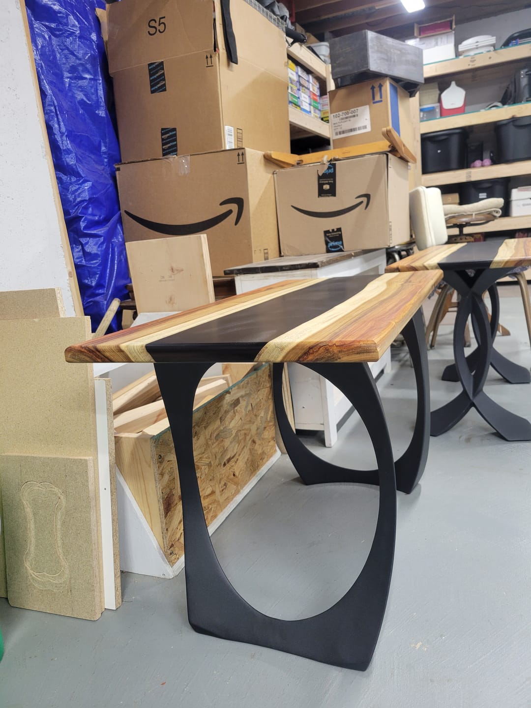 Customer photo review of End Table Legs 218 Cleo 20" H Unique Metal Furniture