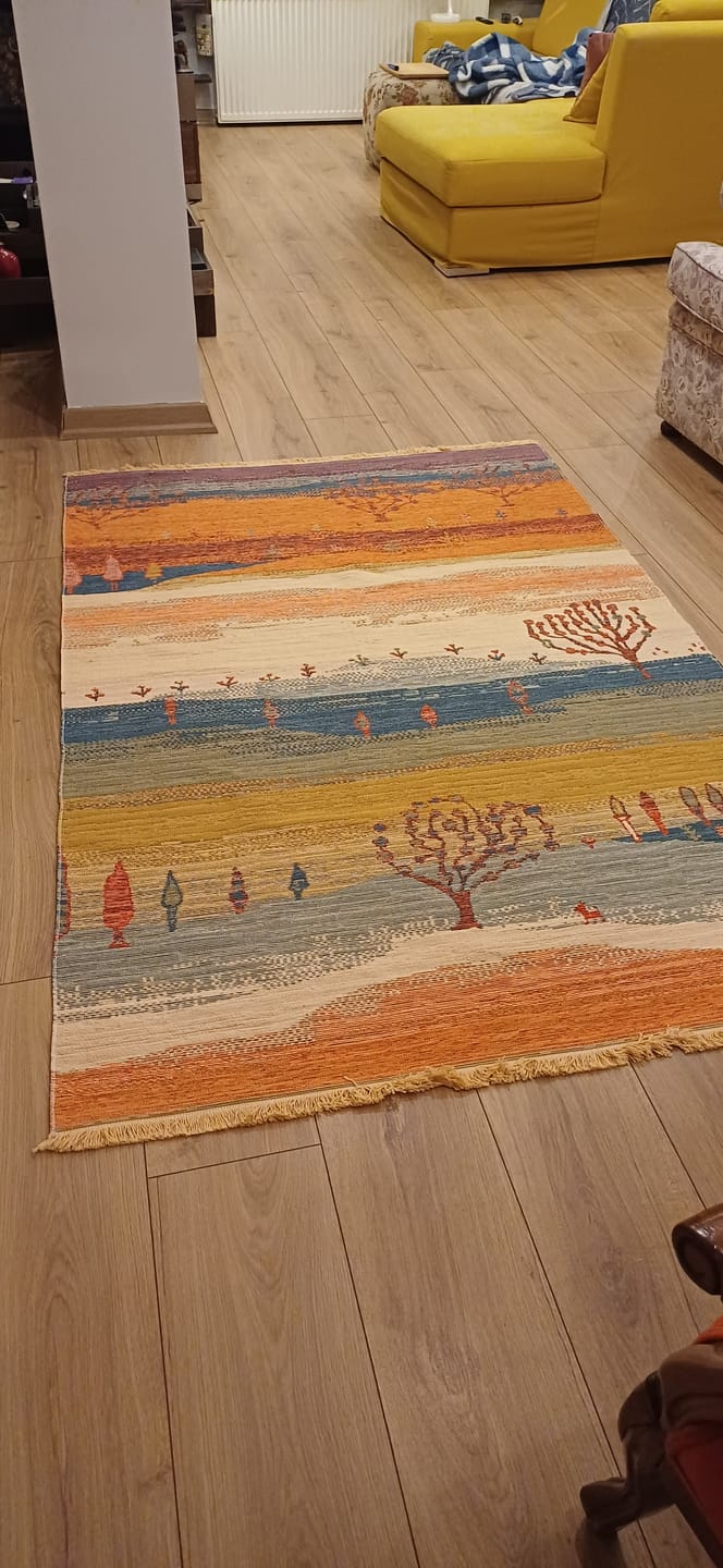 Customer photo review of Rota Yıkanabilir, Çift Taraflı Kullanıma Uygun Yumuşak Tuşeli Otantik Kilim 12 TERRA