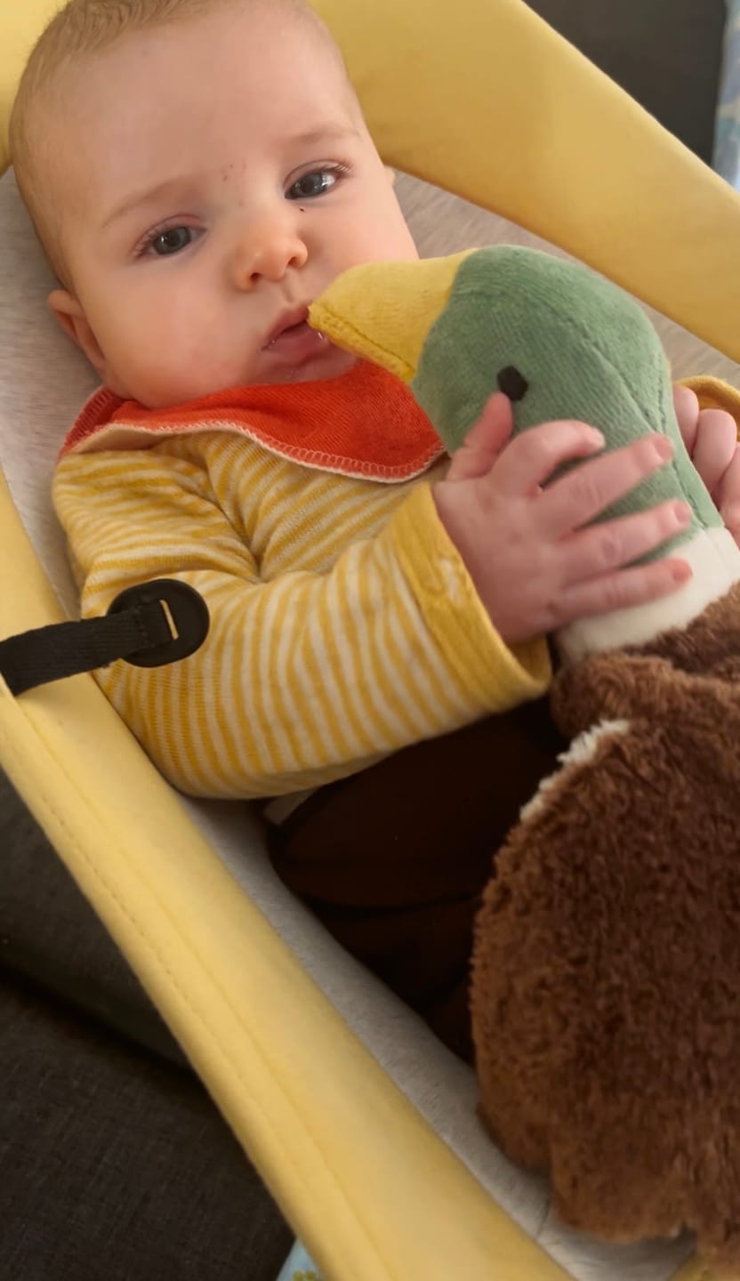 Customer photo review of Stokkand med varme/kjølepute - liten