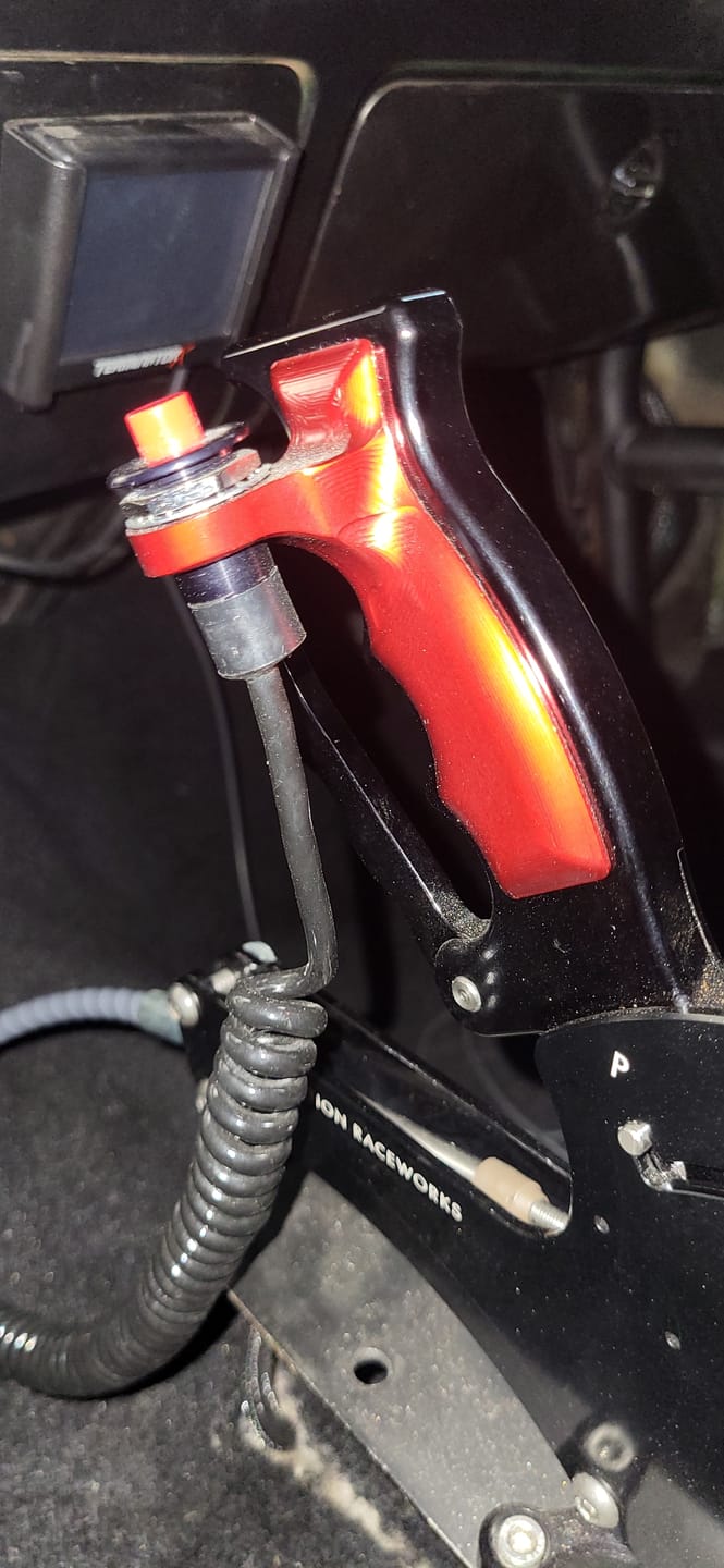 Customer photo review of Motion Raceworks Momentary Small Push Button w/6' Wound Cord (Red or Green)
