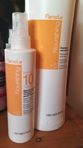 Customer photo review of Mascara Sin Enjuague Nutritiva 10 En 1 200ml Fanola
