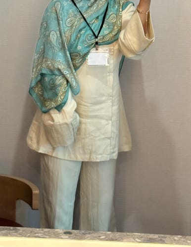 Customer photo review of Slanted Button Up - Butter Yellow S