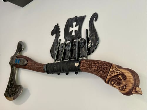 Customer photo review of Upgrade Your Display – Drakkar Axe Holder