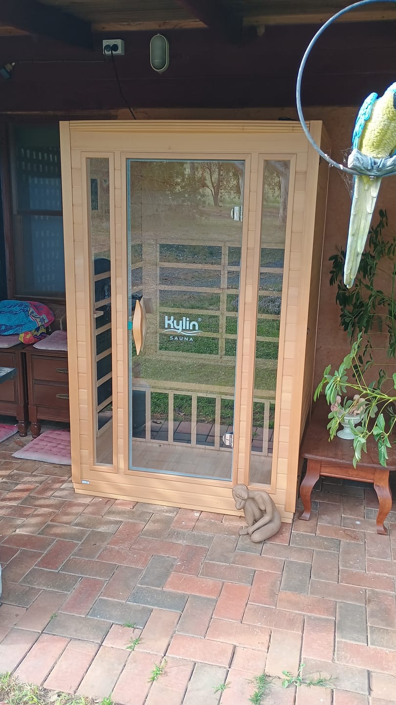 Customer photo review of Kylin Ultra Low EMF Carbon Far Infrared Sauna 2 people - K8203 Low EMF