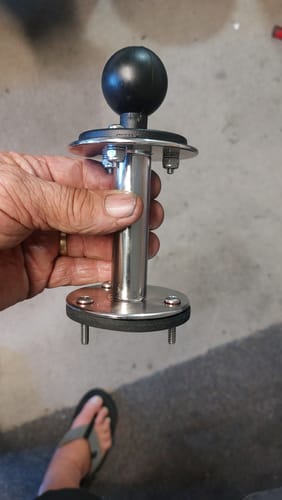 Customer photo review of RAM 2.5" Round Base with AMPs Hole Pattern (RAM-202SU)