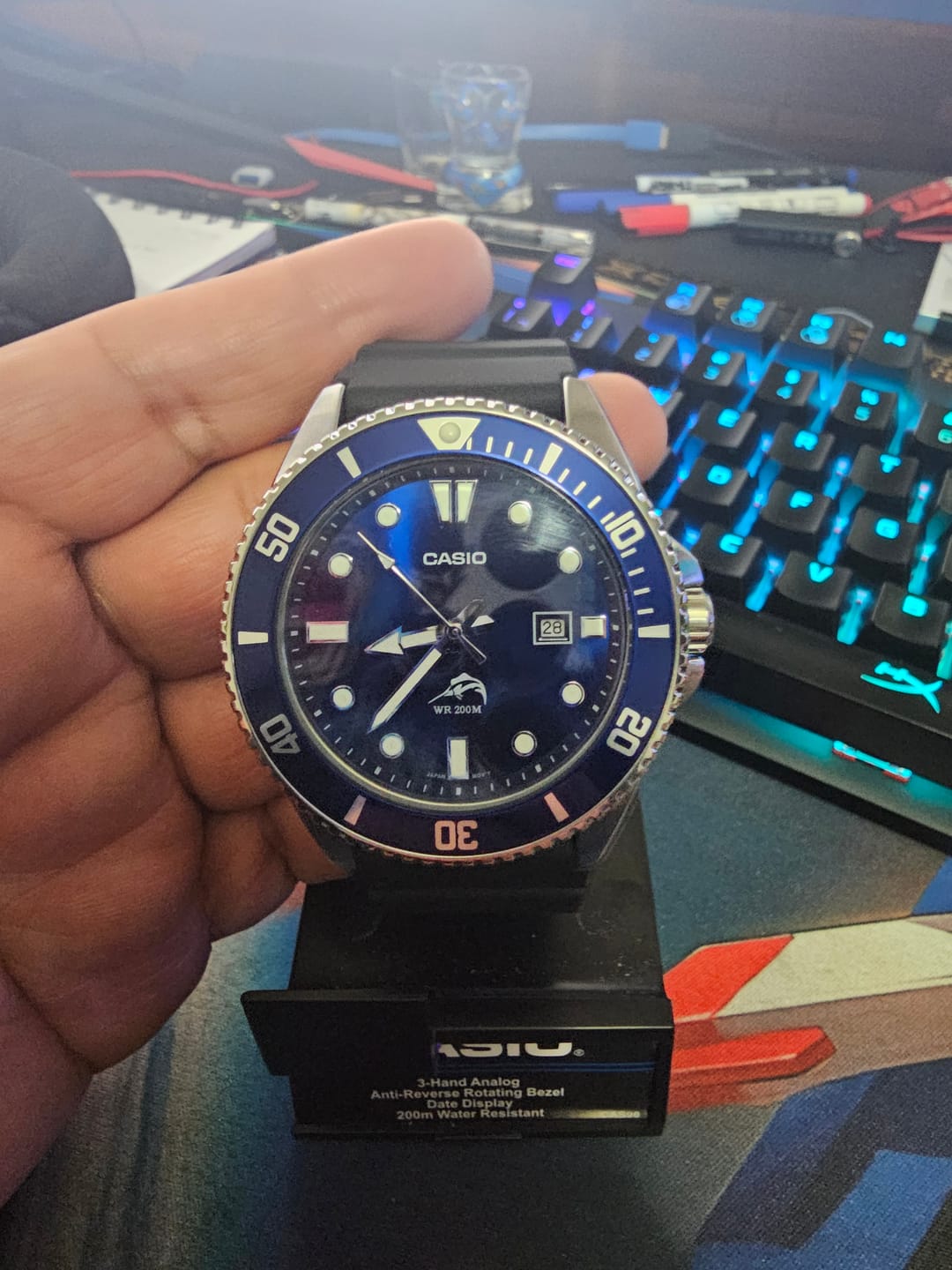 Customer photo review of Reloj Casio Submariner Marlin Duro MDV-106B-2AVCF Azul Buceo