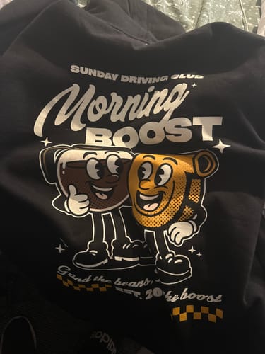 Customer photo review of MORNING BOOST HOODIE (LIMITED EDITION)