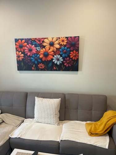 Customer photo review of Electric Bloomscape CANVAS