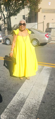 Francesca L. review of Elior Balloon Dress | Yellow image 1 out of 1
