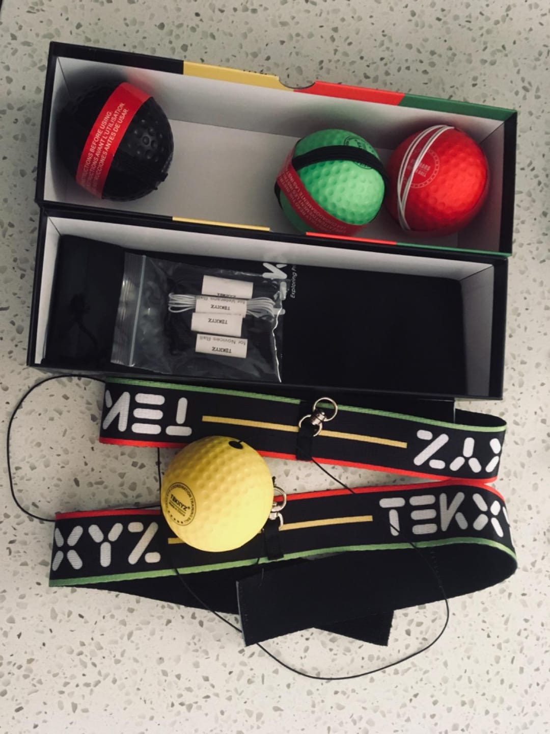 Customer photo review of TEKXYZ Boxing Reflex Ball - Family Pack