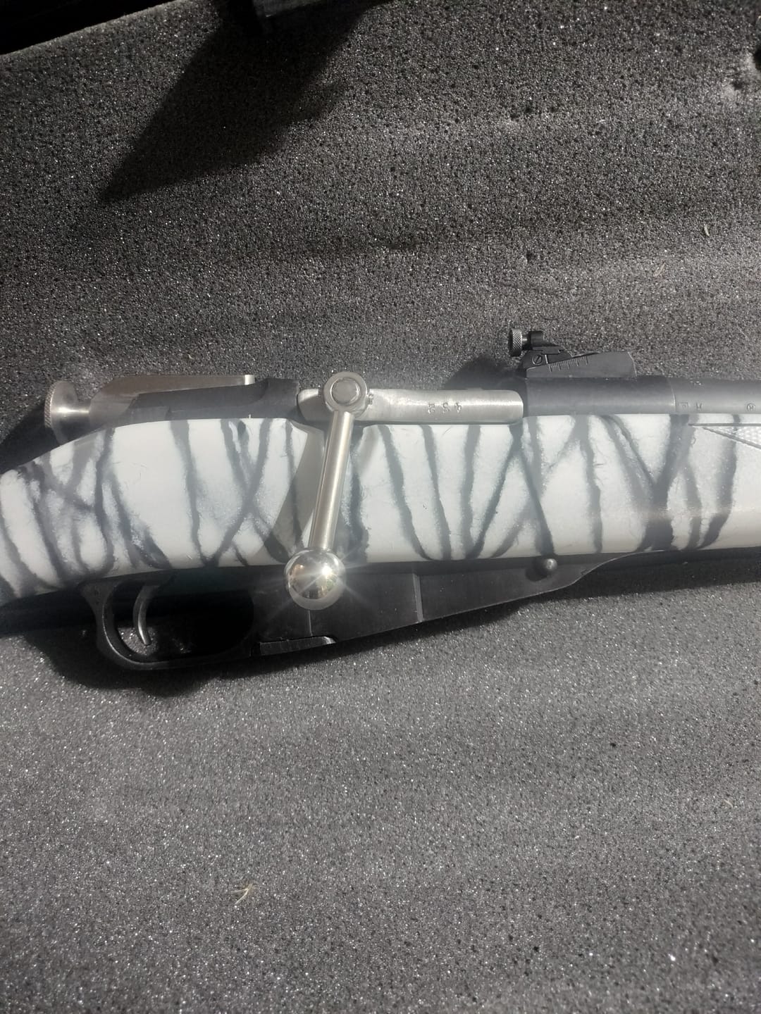 Customer photo review of Mosin Nagant thread on bent bolt handle - no welding required