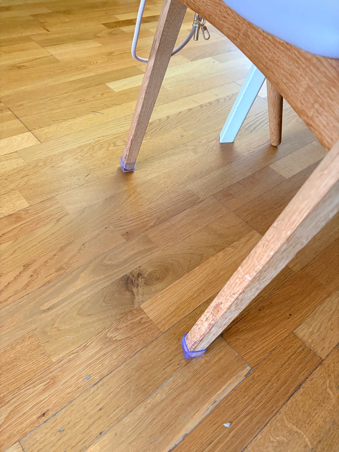 Customer photo review of Square Felt Silicone Chair Leg Protectors | Extra-Durable Chair Floor Protectors