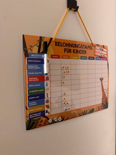 Customer photo review of Edubini Magnetische Belohnungstafel