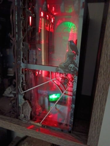 Customer photo review of Haunted Mansion DIY Wooden Book Nook Shelf Insert