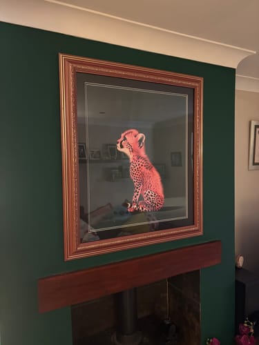 Customer photo review of Pink Cheetah Cub Print