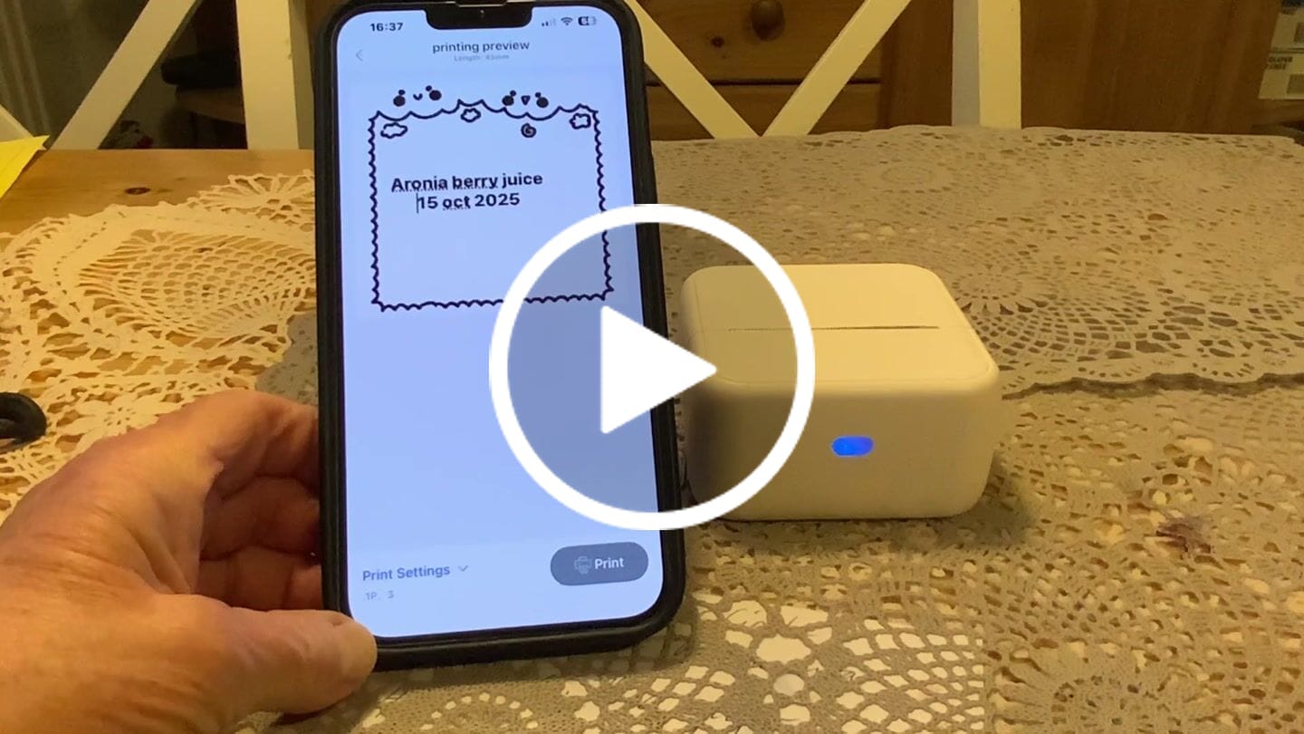 Customer video review of thermal paper - colored