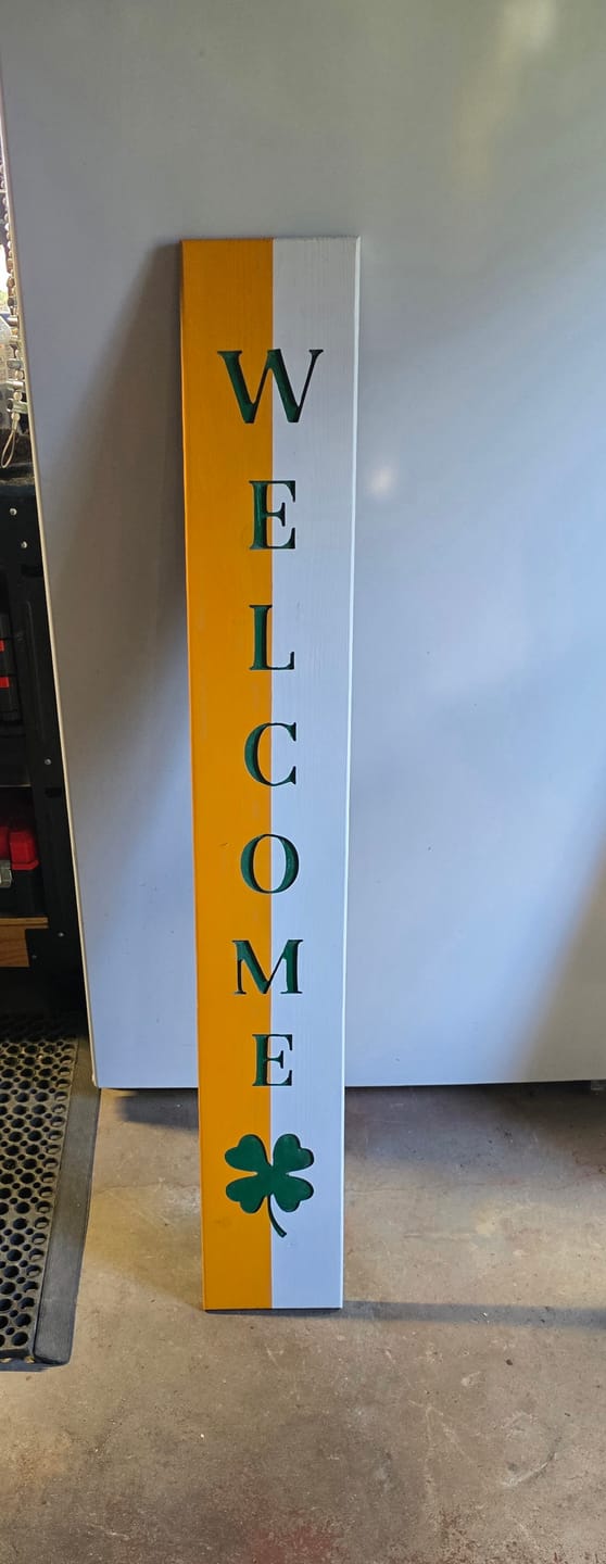 Customer photo review of 5" Letter Acrylic Router Template Set - Alphabet Inlay Template