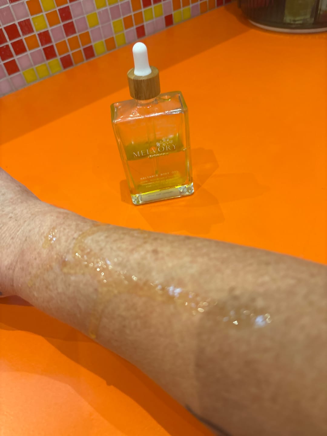 Customer photo review of Radiance Body Oil (Skin Firming)