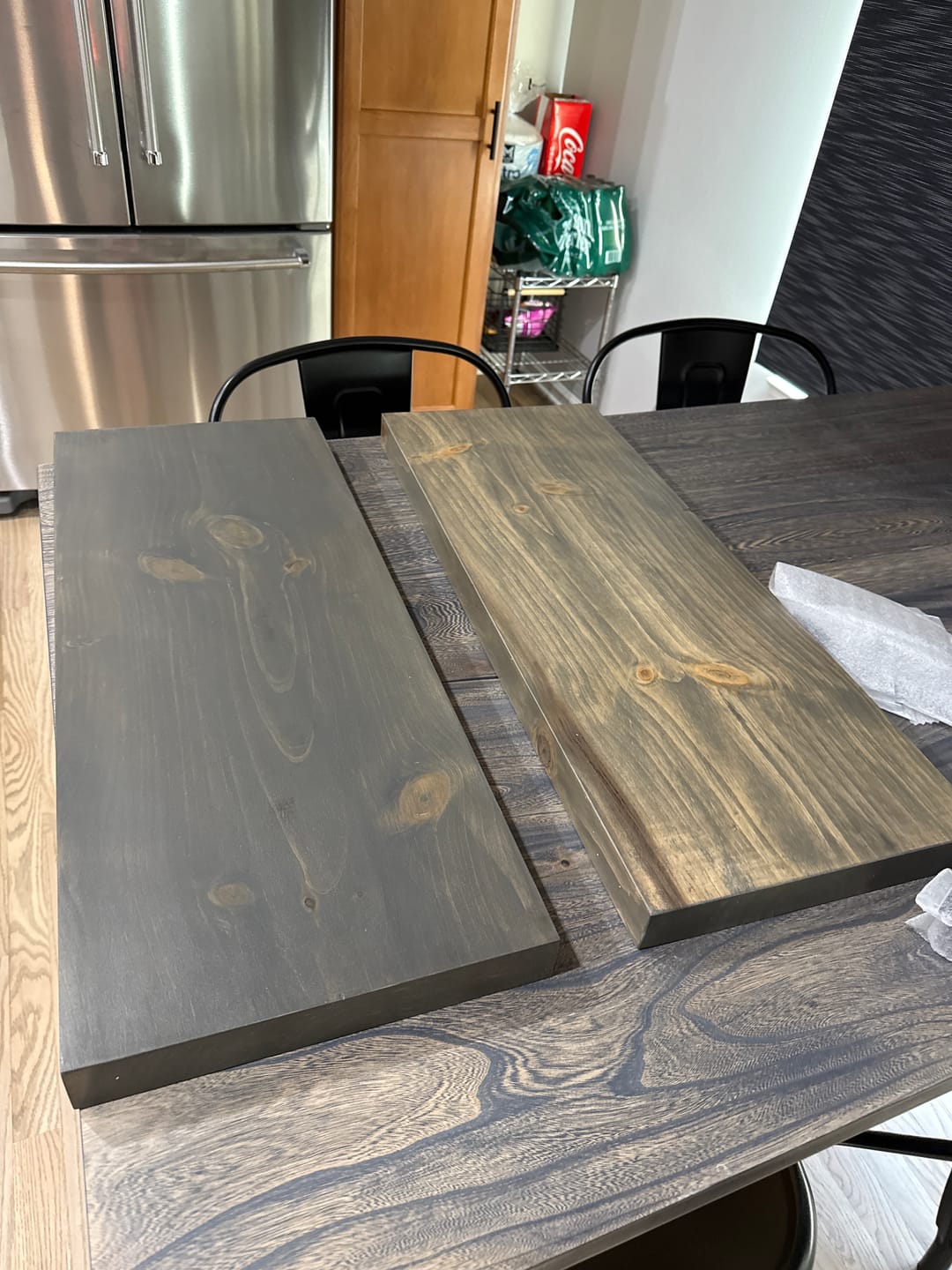 Customer photo review of Rustic Shelves with Brackets