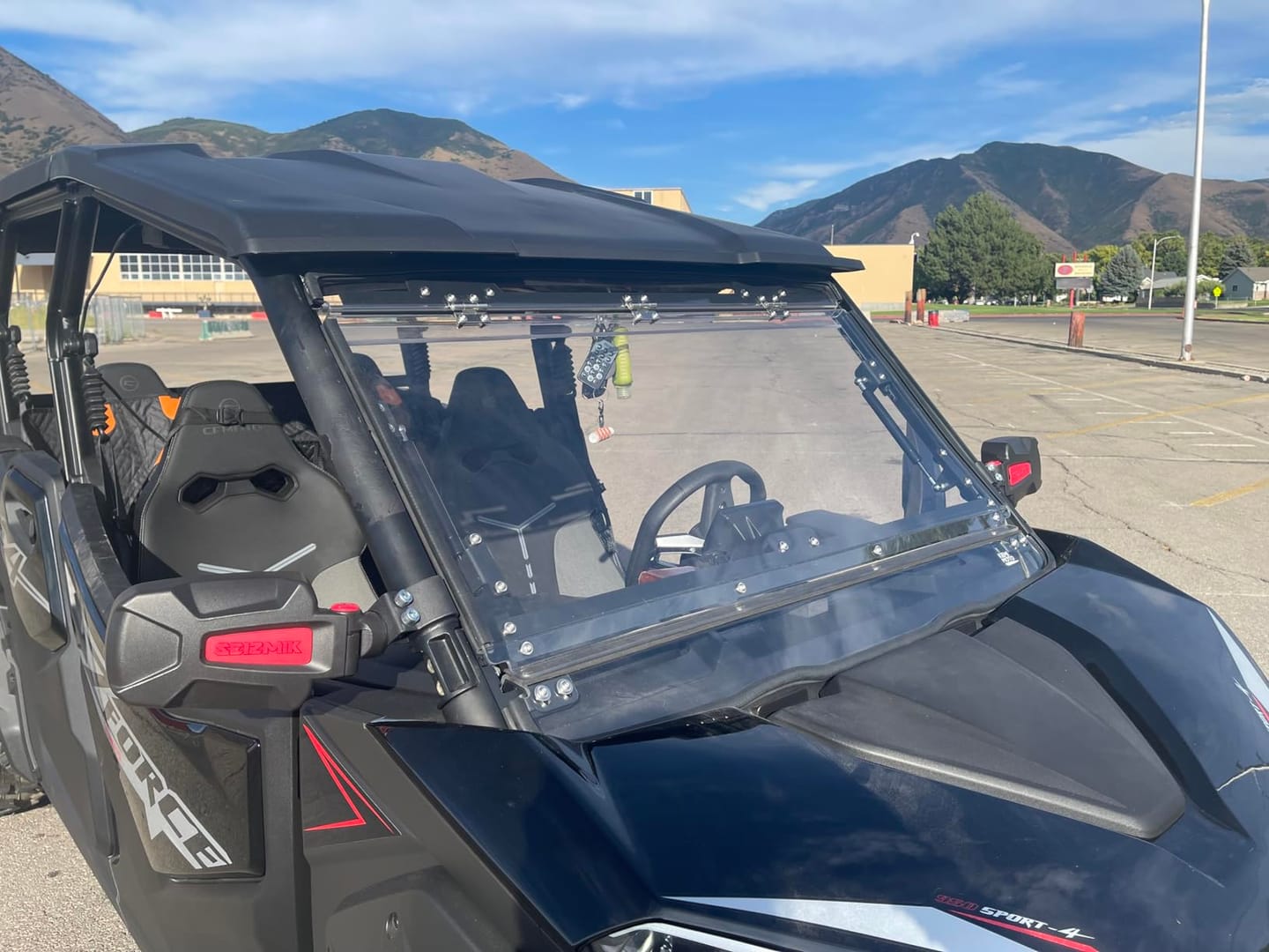 Customer photo review of 3-in-1 Flip Windshield for 2023+ CFMOTO ZForce 950 Sport | 800 Trail