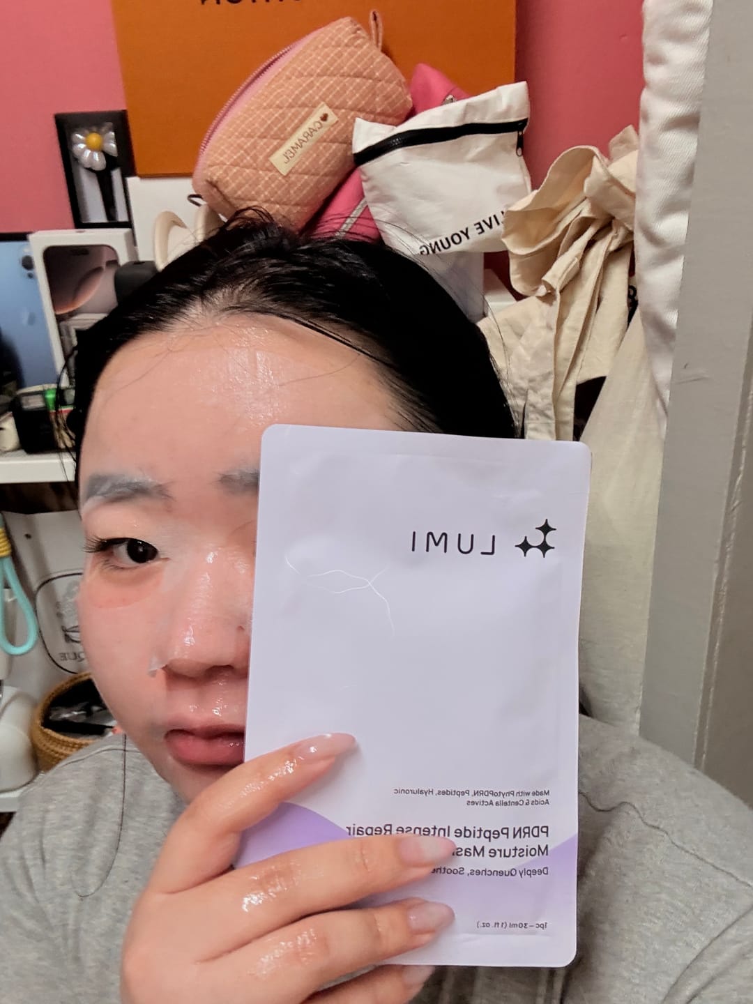 Customer photo review of PDRN Peptide Intense Repair Moisture Mask