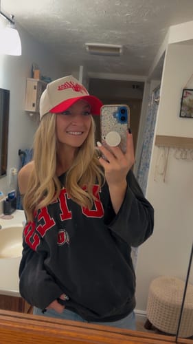 Customer photo review of UofU Fade Hat Natural Red