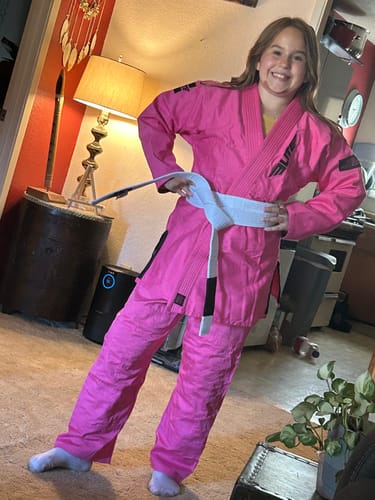 Customer photo review of Core Pink Brazilian Jiu Jitsu Womens BJJ Gi